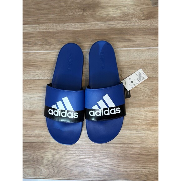 Adidas Adilette Comfort Slides Slip-ons Men Size 13 Style GV9713 Blue White New main image 7